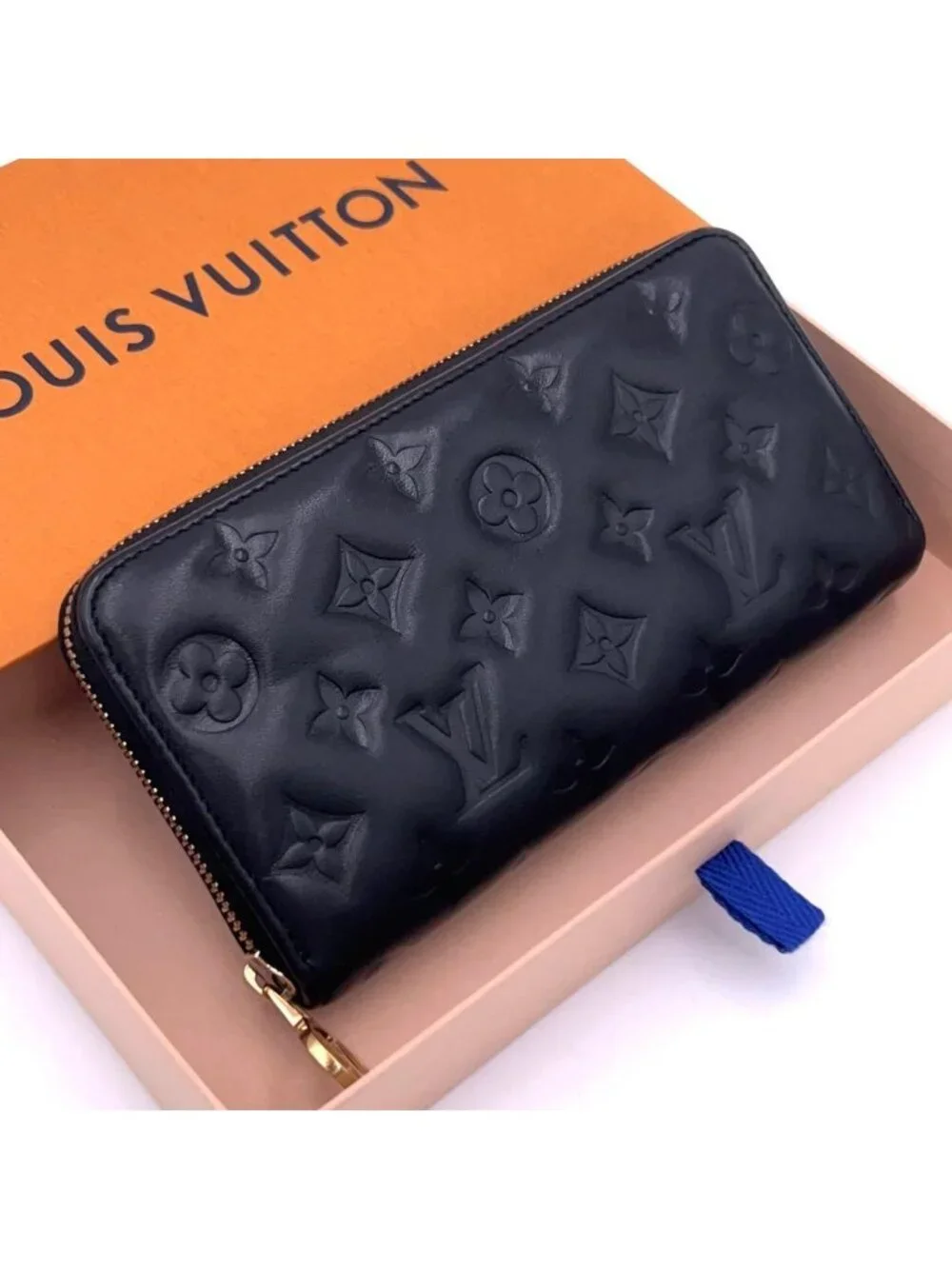 Louis Vuitton Monogram Cousin Zippy Wallet Black